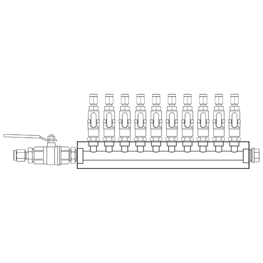 M1101121 Verdeelblokken Messing