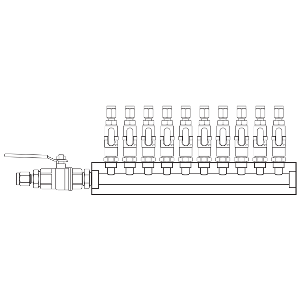 M1101330 Verdeelblokken Messing