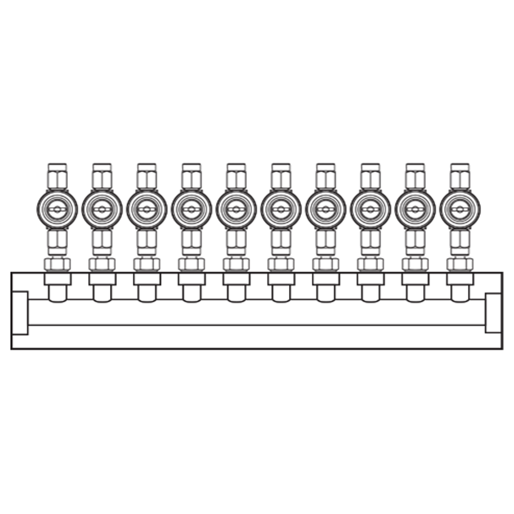 M1102000 Verdeelblokken Messing