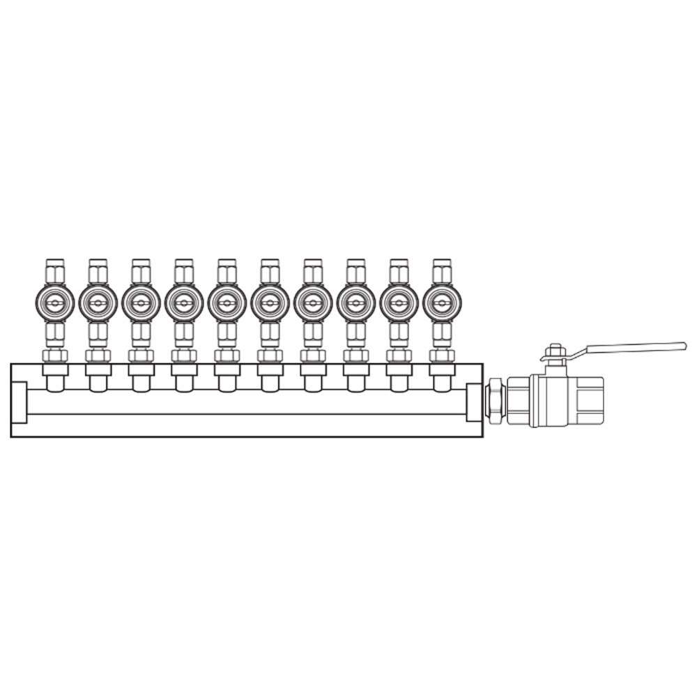 M1102002 Verdeelblokken Messing