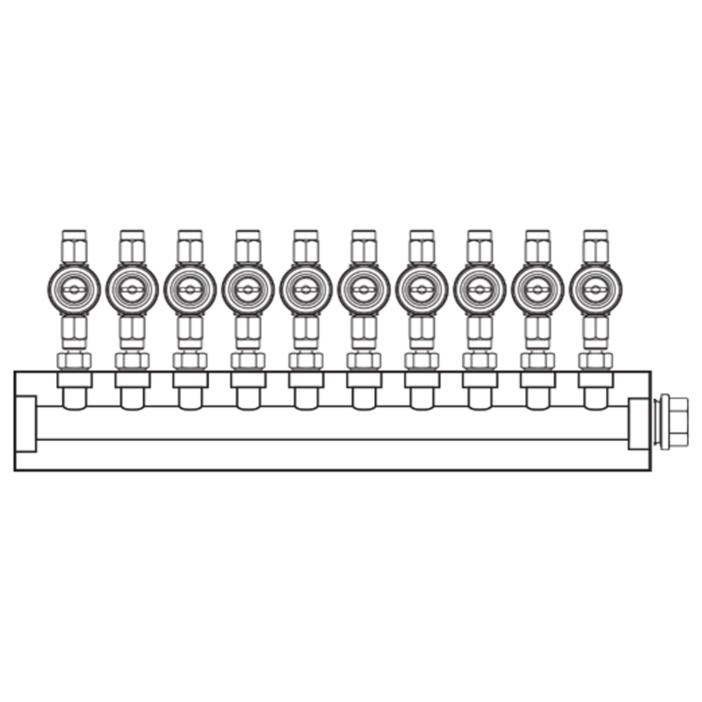 M1103001 Verdeelblokken Messing