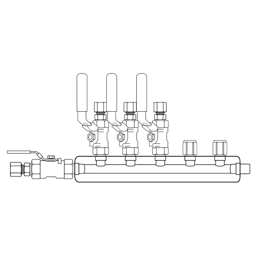 M3034140 Manifolds Stainless Steel Single Sided