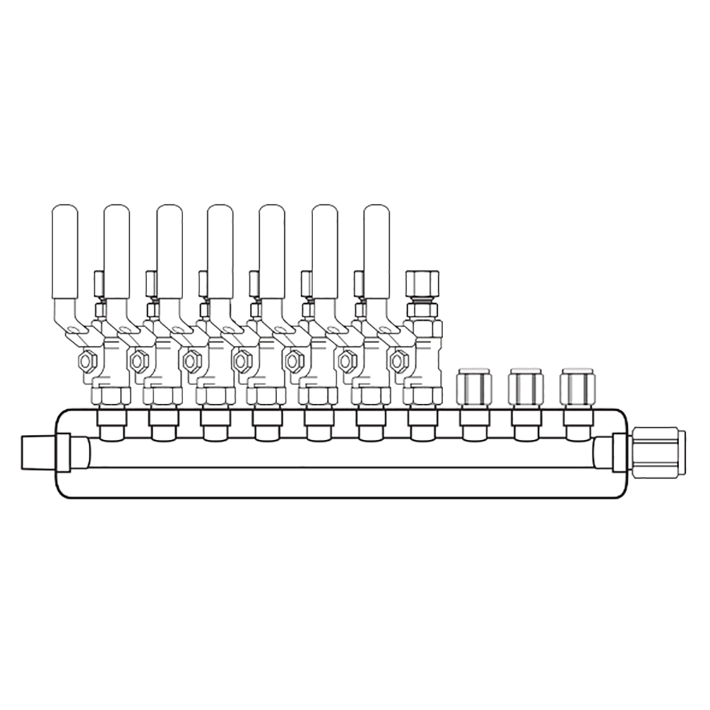 M4074201 Manifolds Stainless Steel Single Sided