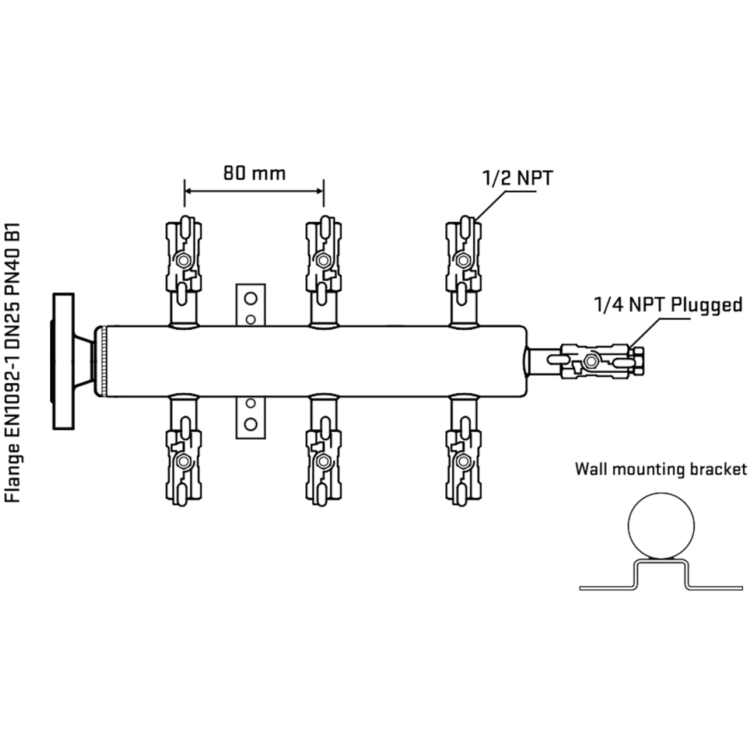 M506A010322 Manifolds Stainless Steel Double Sided