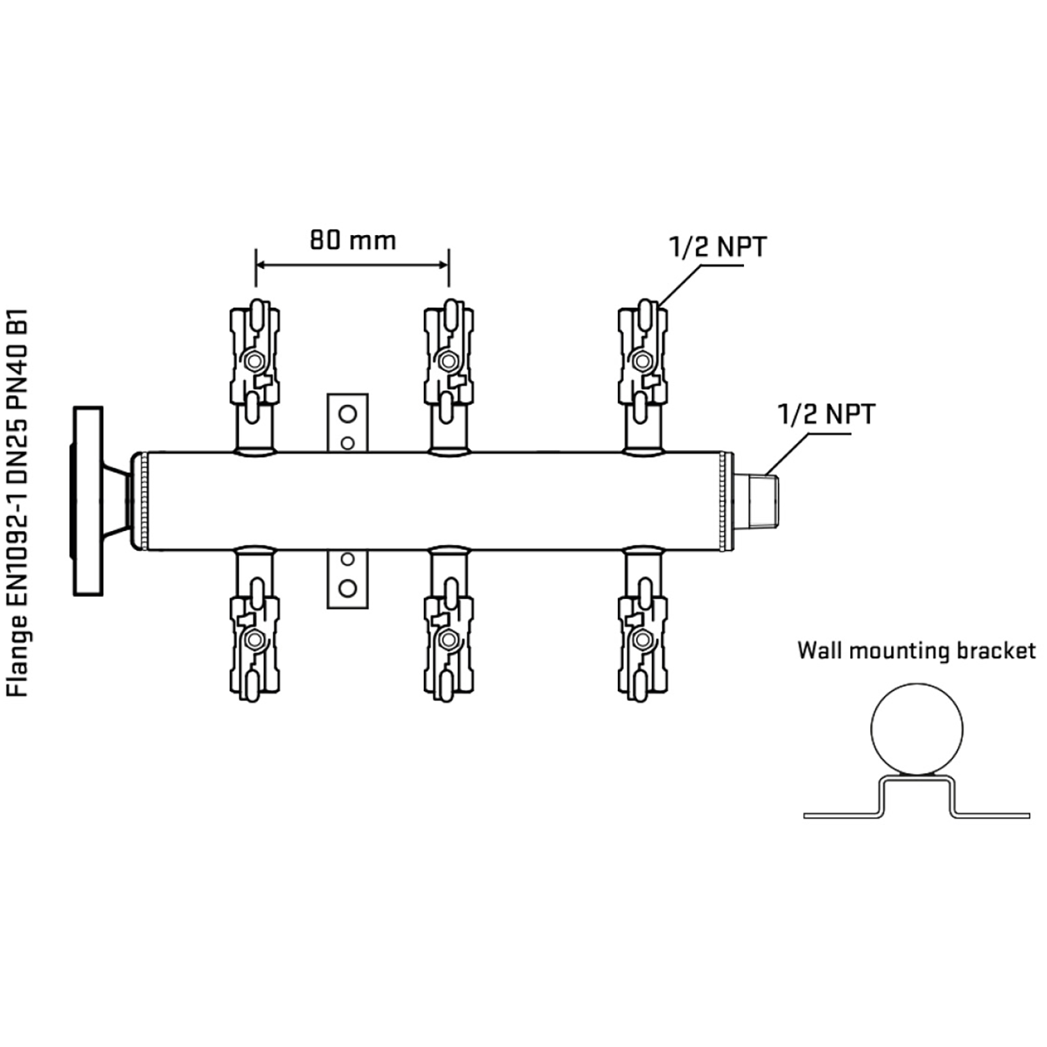 M506A010332 Manifolds Stainless Steel Double Sided