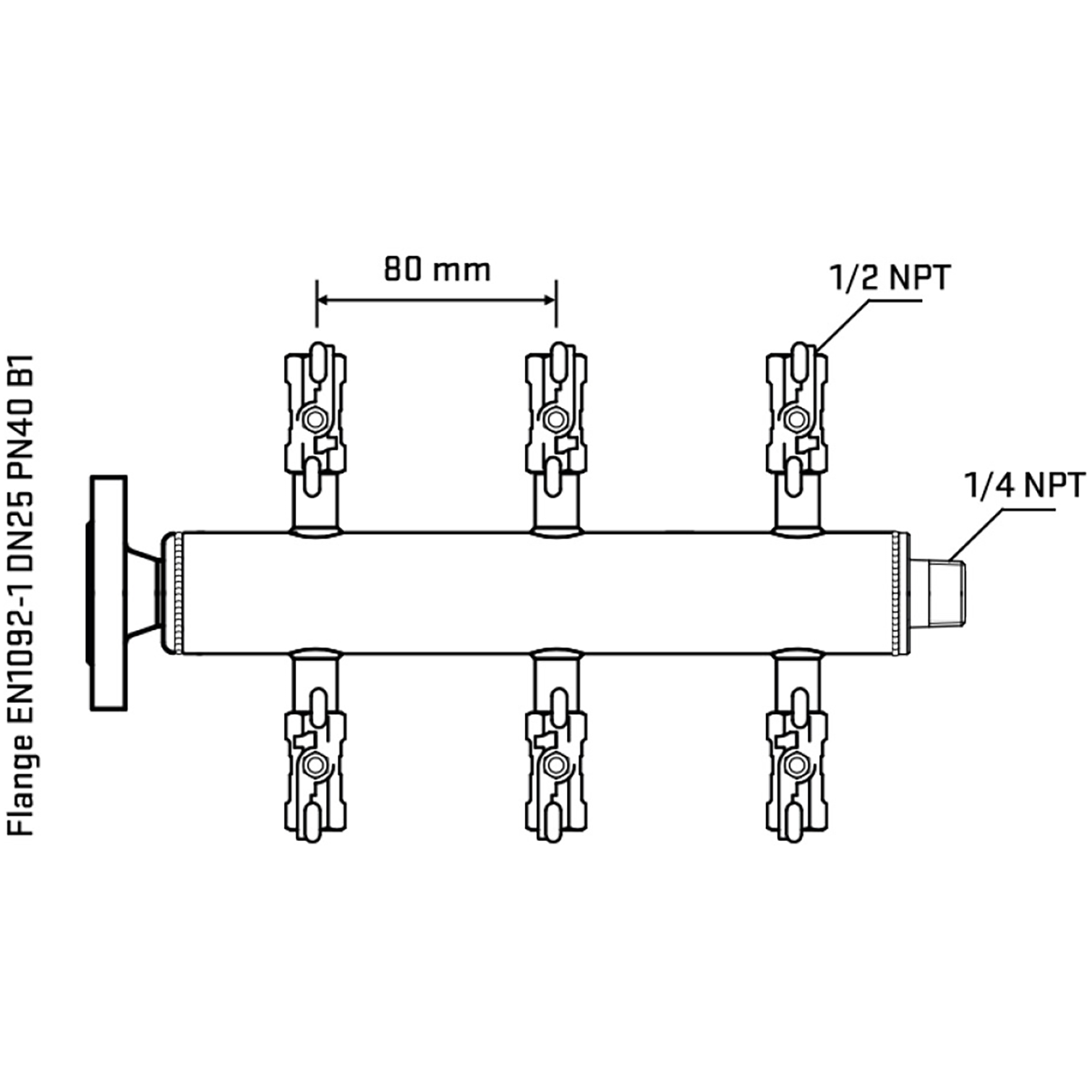 M506A010340 Manifolds Stainless Steel Double Sided