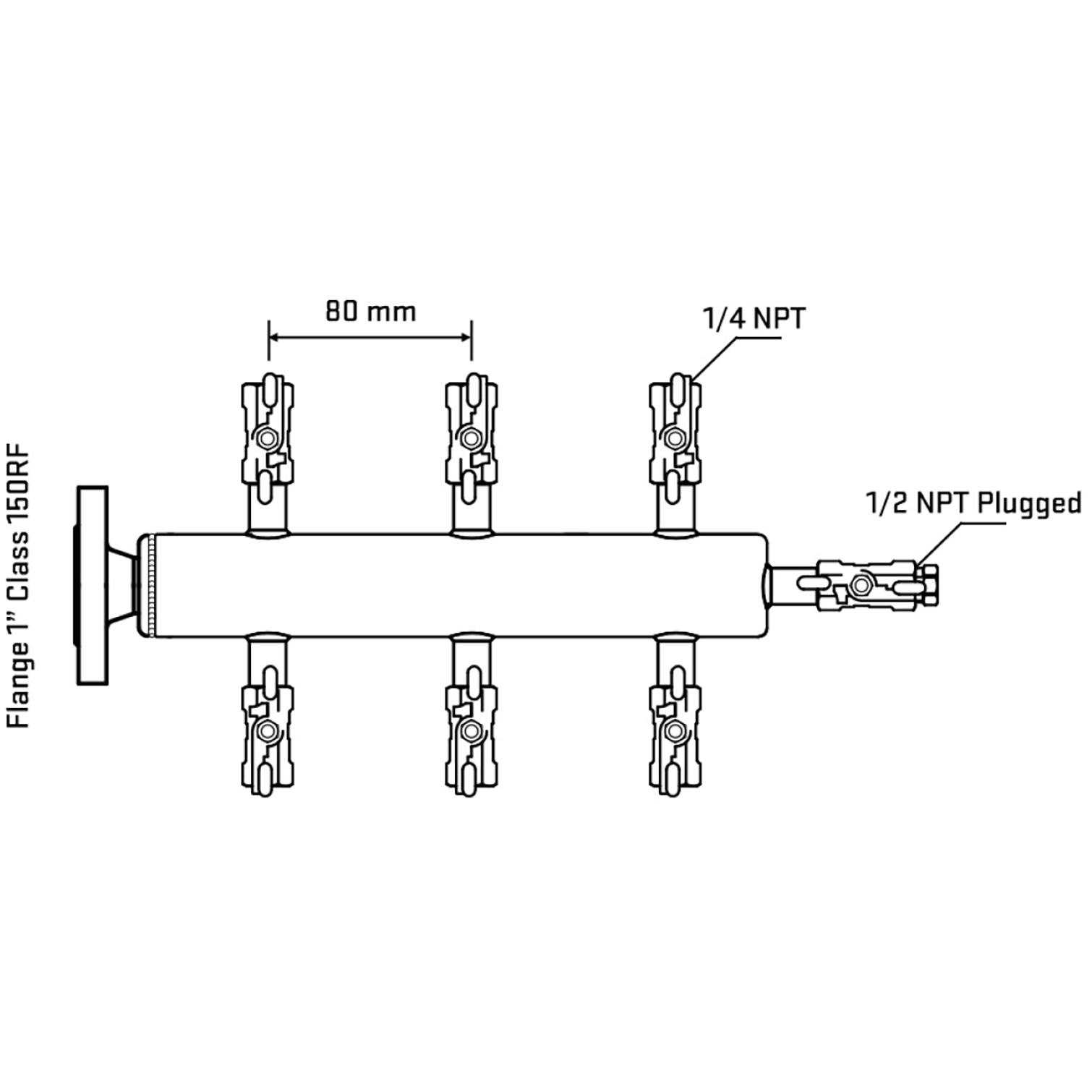 M506A020110 Manifolds Stainless Steel Double Sided