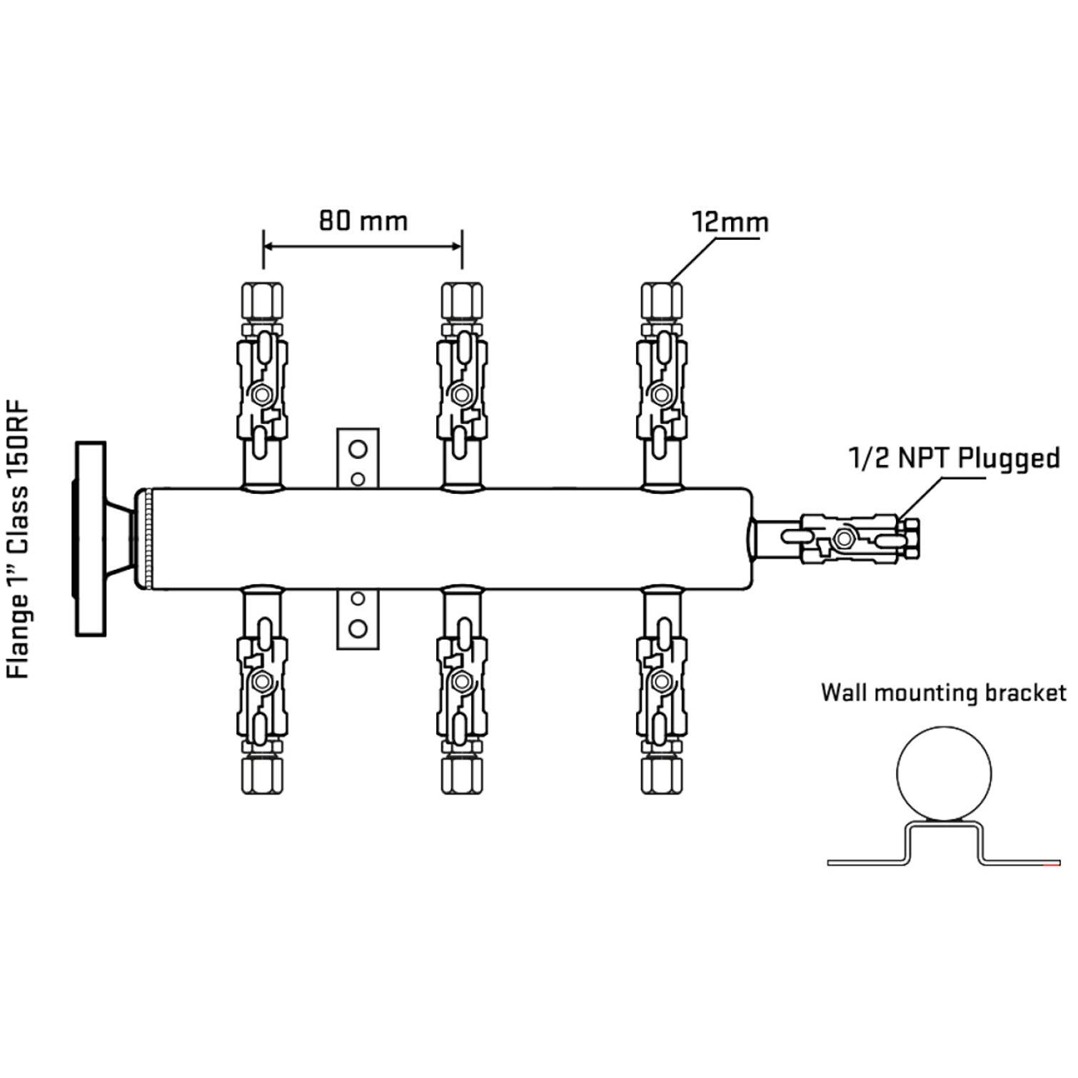 M506A030112 Manifolds Stainless Steel Double Sided