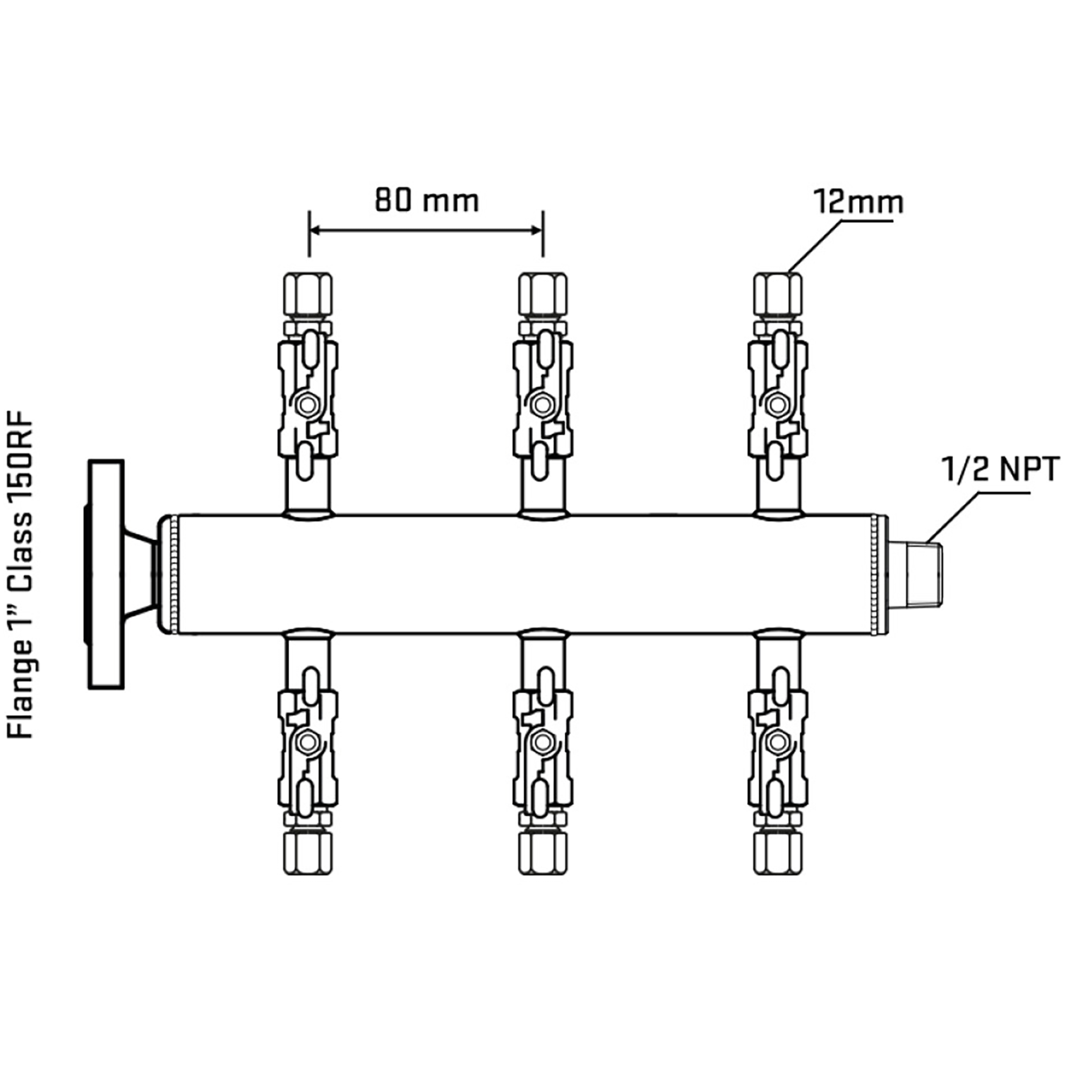 M506A030130 Manifolds Stainless Steel Double Sided