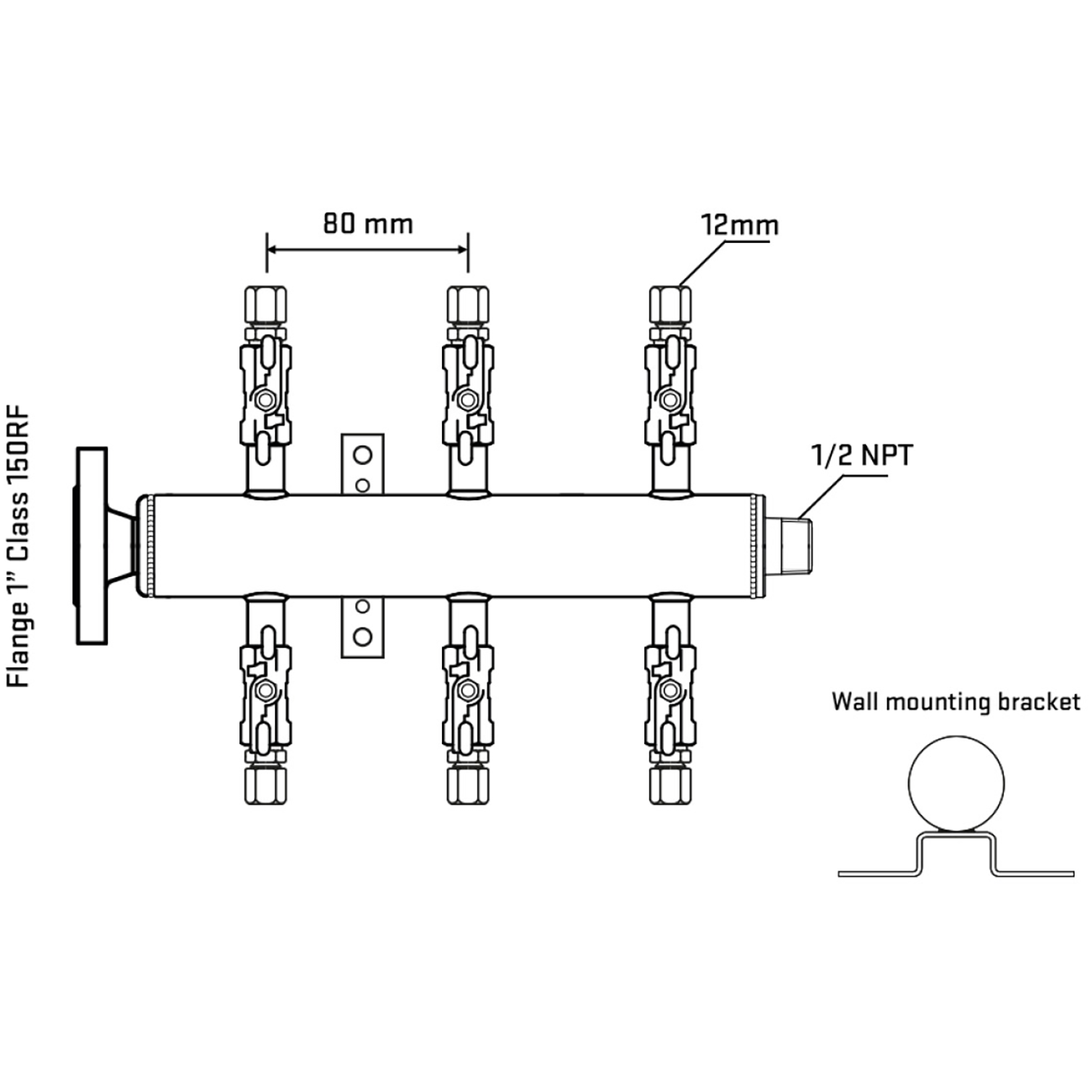 M506A030132 Manifolds Stainless Steel Double Sided