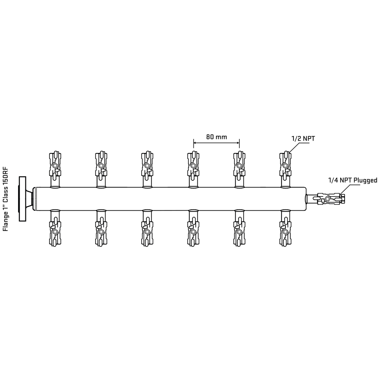 M512A010120 Manifolds Stainless Steel Double Sided