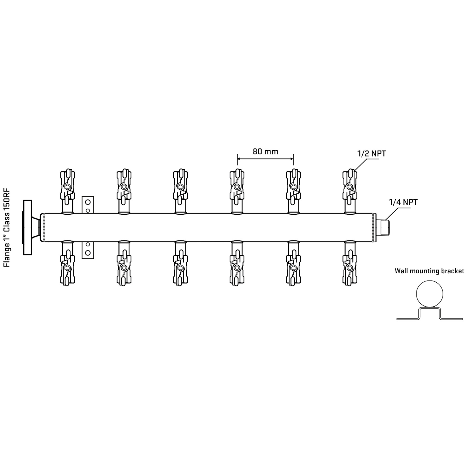 M512A010142 Manifolds Stainless Steel Double Sided