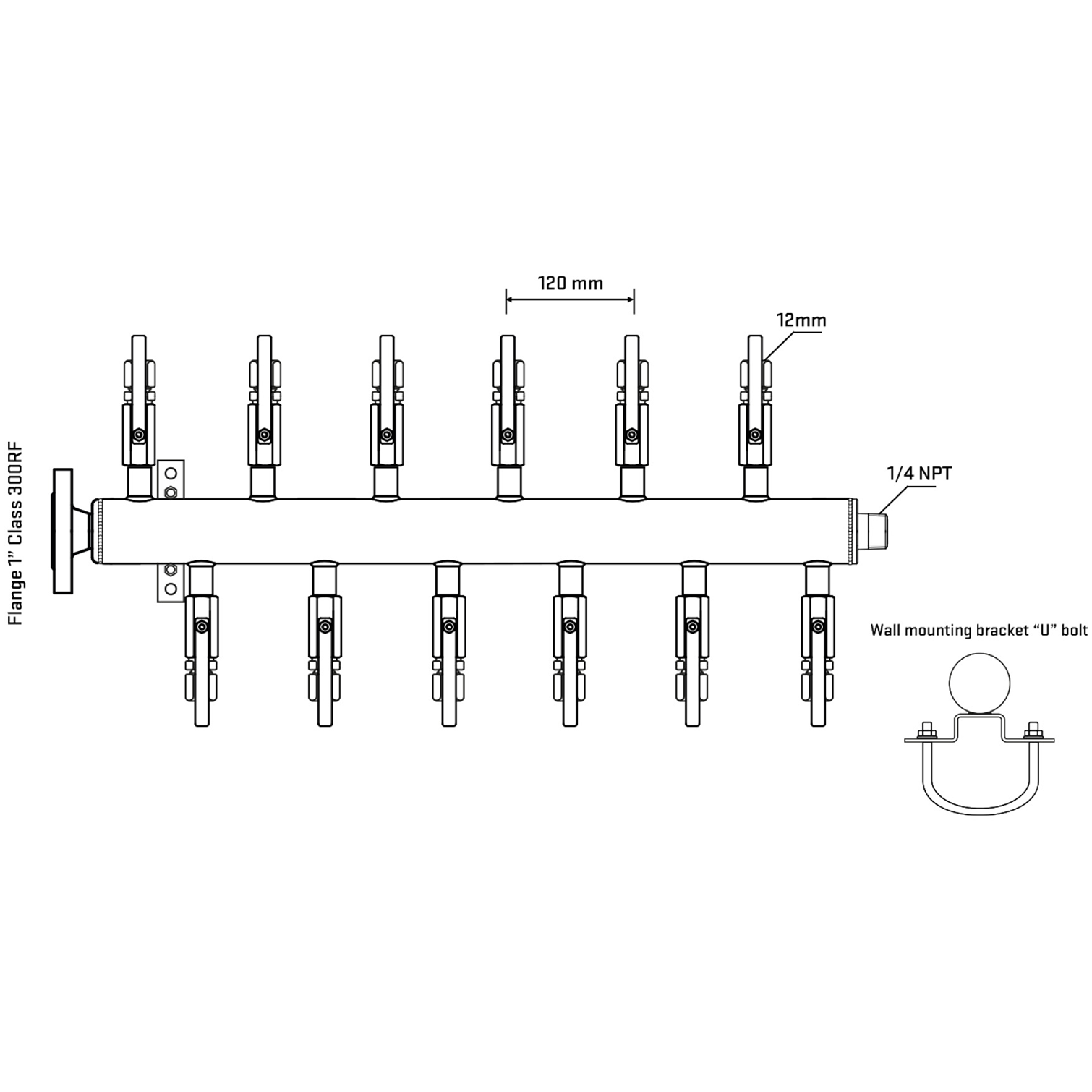 M5F2B100241 Manifolds Stainless Steel Double Sided