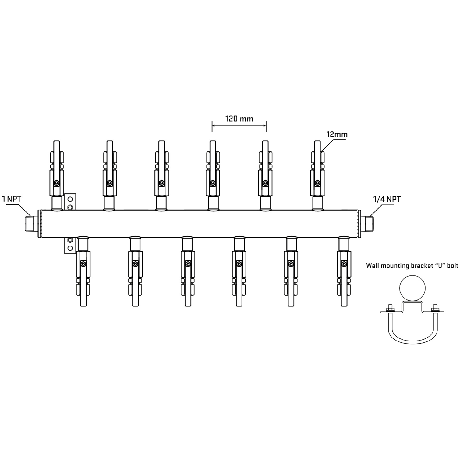 M5F2B100941 Manifolds Stainless Steel Double Sided