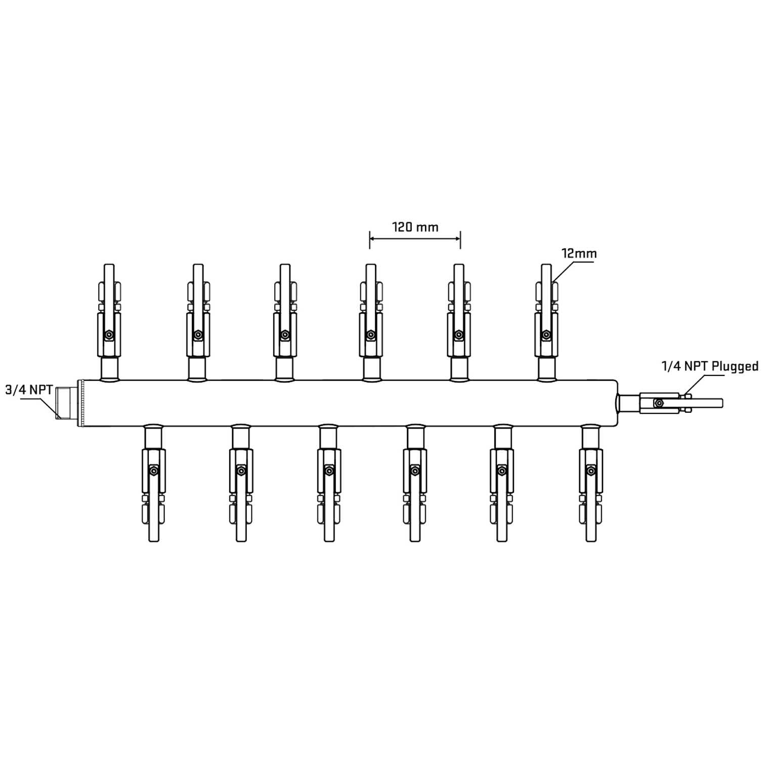 M5F2B101020 Manifolds Stainless Steel Double Sided