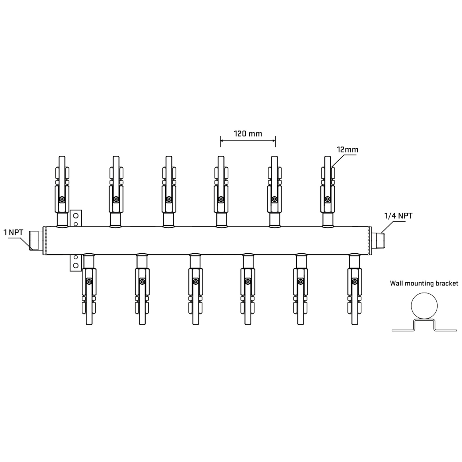 M5F2B101142 Manifolds Stainless Steel Double Sided